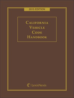 cover image of California Vehicle Code Handbook